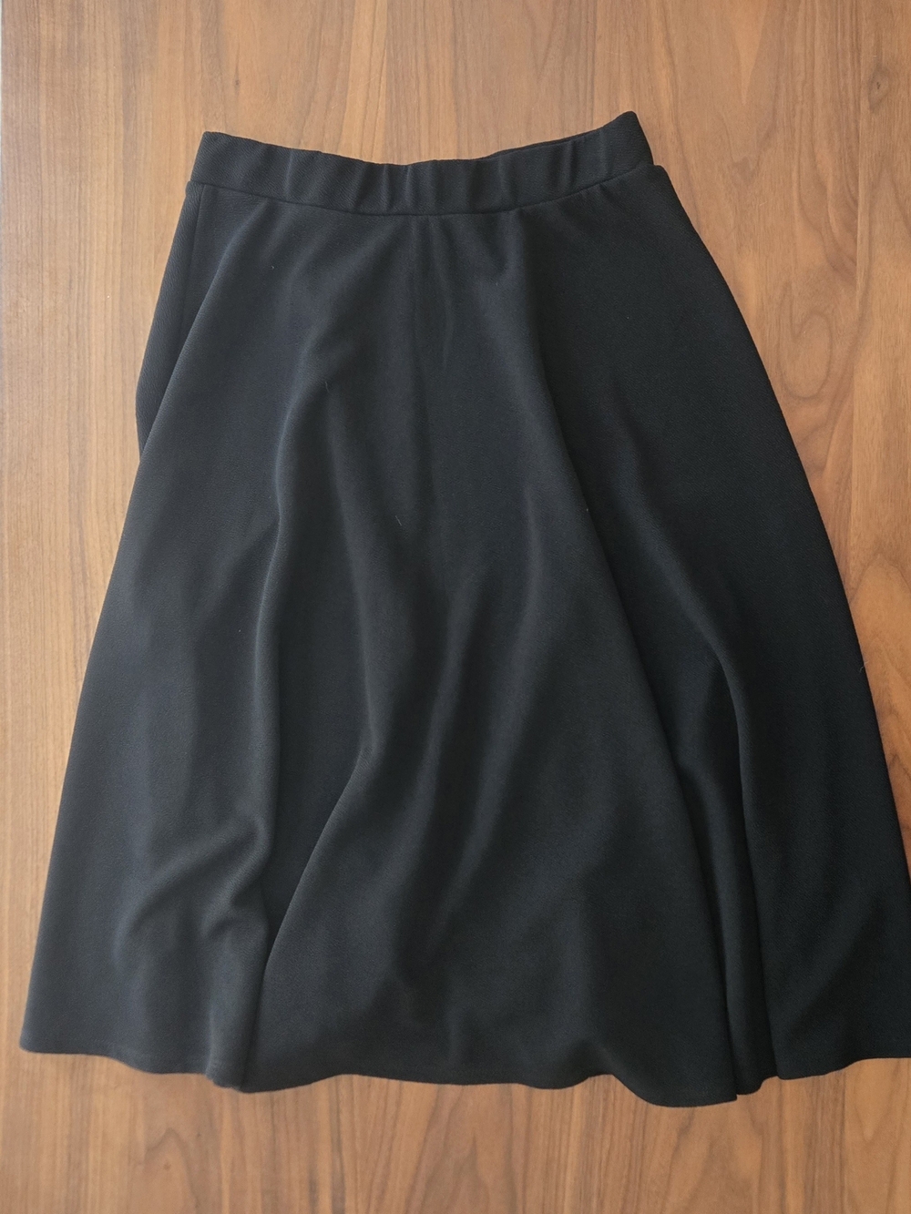 Black Midi Circle Skirt A-Line Flowy Flared Cottagecore Coquette XL